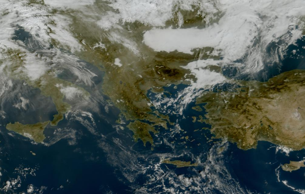 Τελευταία δορυφορική εικόνα νεφοκάλυψης