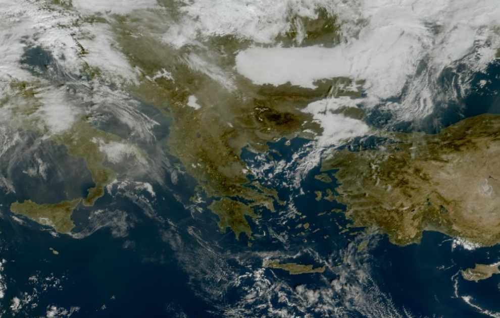 Τελευταία δορυφορική εικόνα νεφοκάλυψης