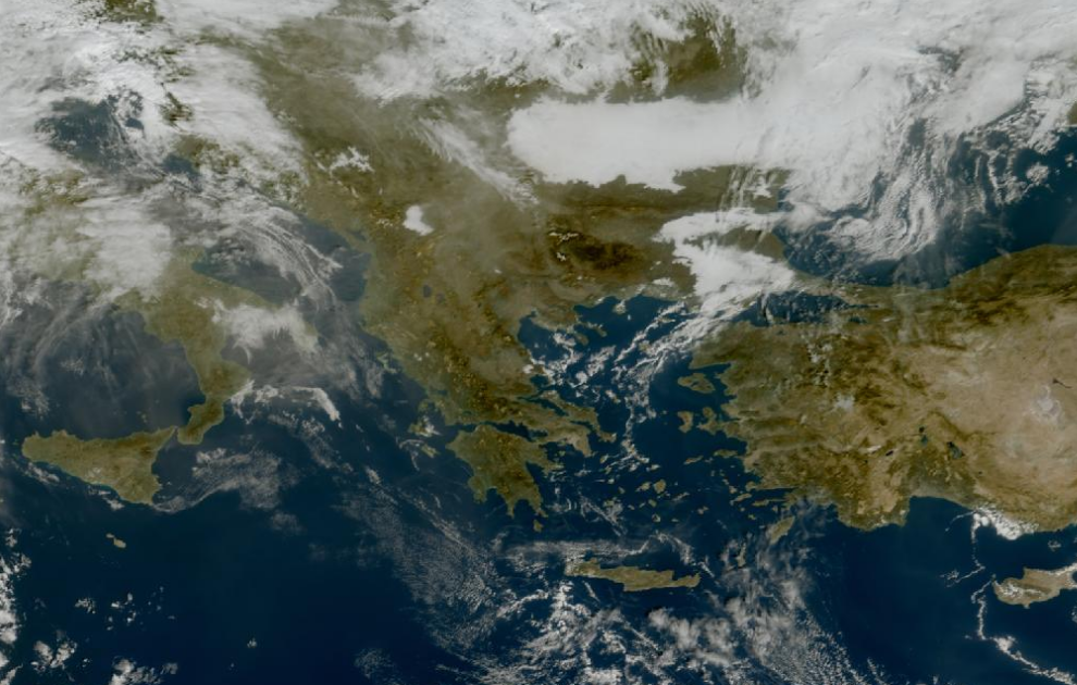 Τελευταία δορυφορική εικόνα νεφοκάλυψης