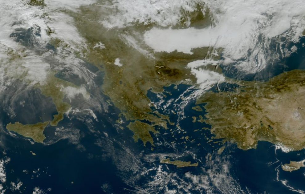 Τελευταία δορυφορική εικόνα νεφοκάλυψης