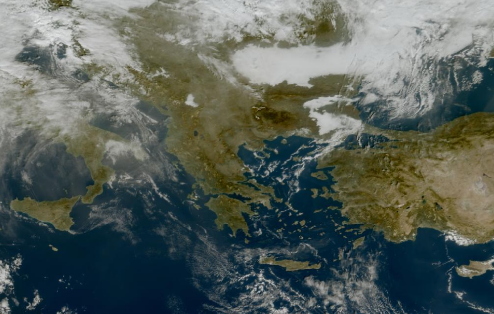 Τελευταία δορυφορική εικόνα νεφοκάλυψης