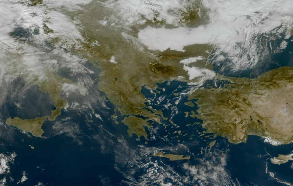 Τελευταία δορυφορική εικόνα νεφοκάλυψης