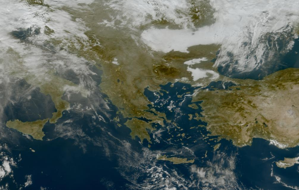 Τελευταία δορυφορική εικόνα νεφοκάλυψης