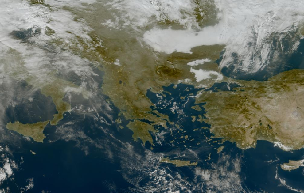 Τελευταία δορυφορική εικόνα νεφοκάλυψης