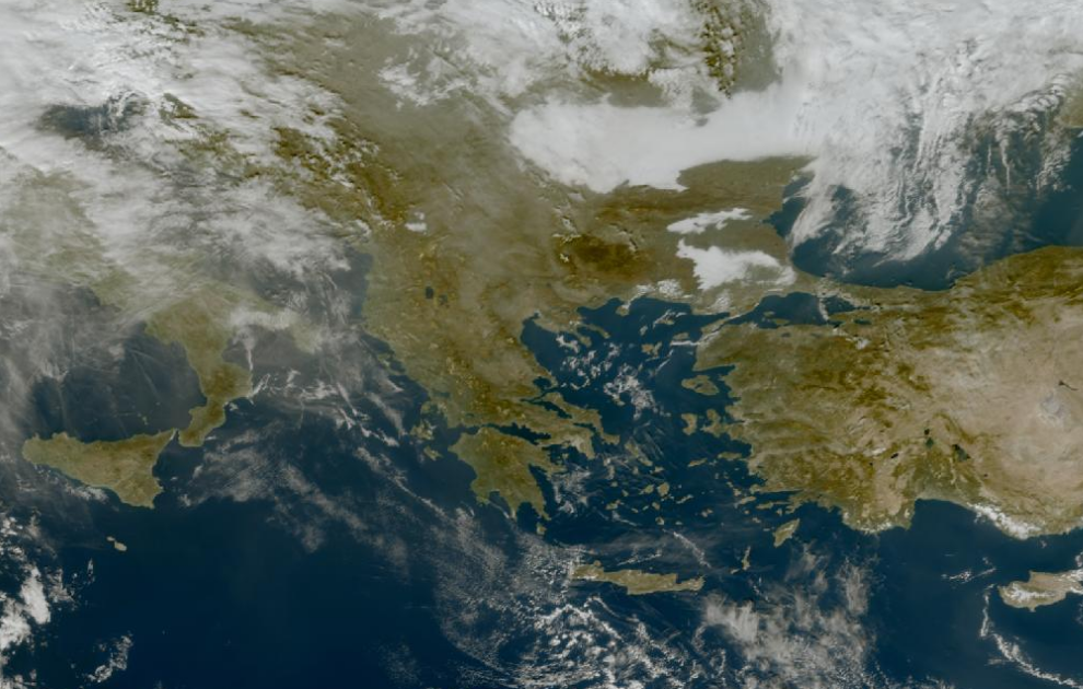 Τελευταία δορυφορική εικόνα νεφοκάλυψης