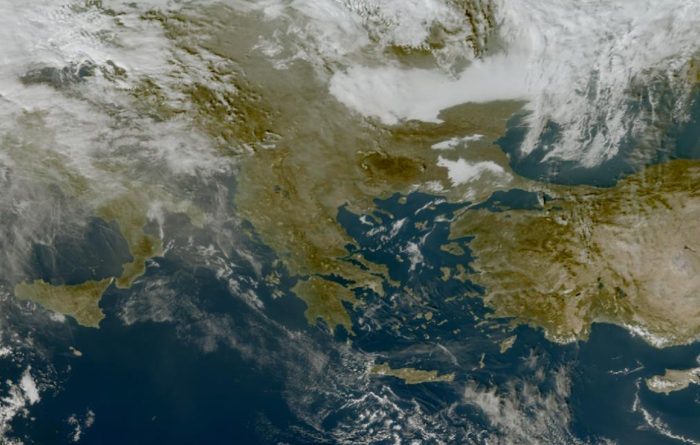 Τελευταία δορυφορική εικόνα νεφοκάλυψης