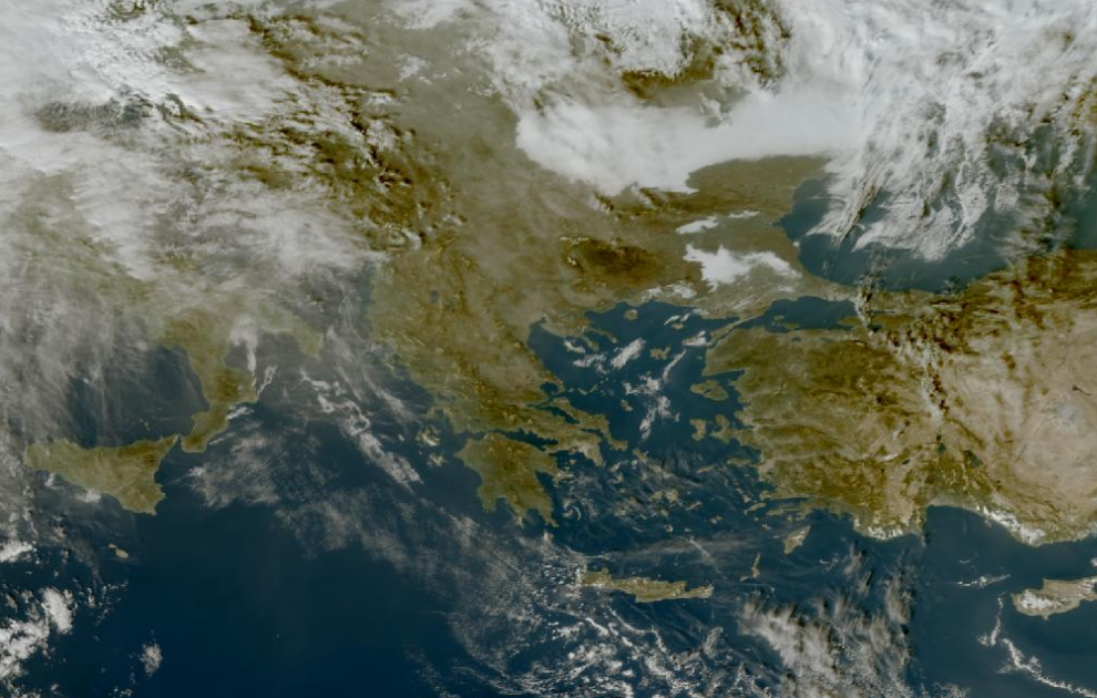 Τελευταία δορυφορική εικόνα νεφοκάλυψης