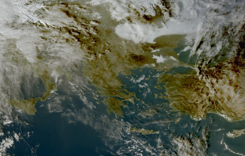 Τελευταία δορυφορική εικόνα νεφοκάλυψης