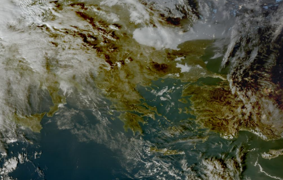 Τελευταία δορυφορική εικόνα νεφοκάλυψης