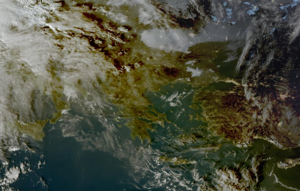 Τελευταία δορυφορική εικόνα νεφοκάλυψης