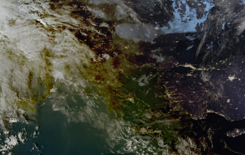 Τελευταία δορυφορική εικόνα νεφοκάλυψης