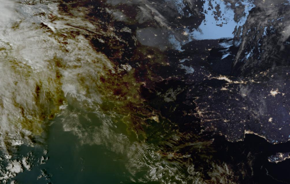 Τελευταία δορυφορική εικόνα νεφοκάλυψης