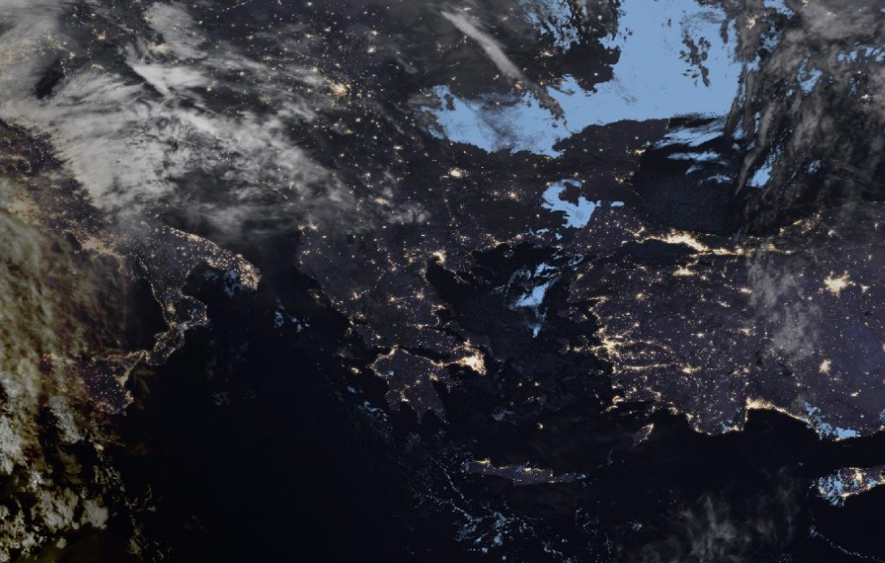 Τελευταία δορυφορική εικόνα νεφοκάλυψης