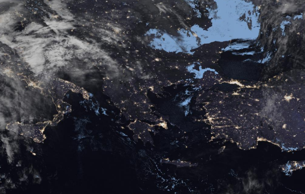 Τελευταία δορυφορική εικόνα νεφοκάλυψης