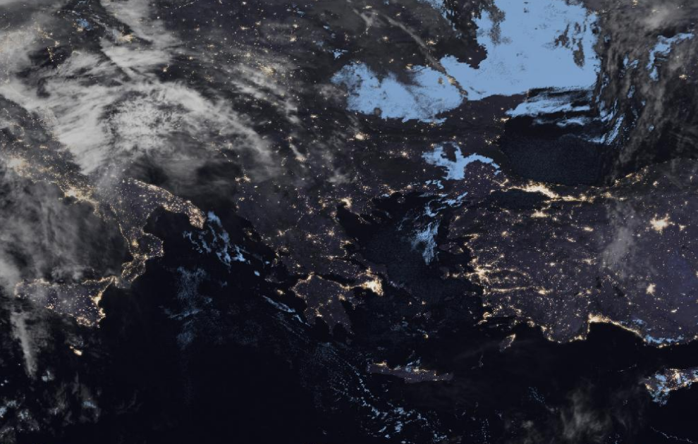 Τελευταία δορυφορική εικόνα νεφοκάλυψης