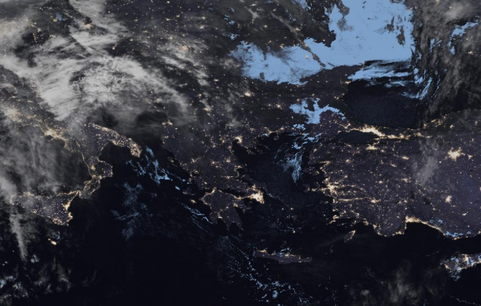 Τελευταία δορυφορική εικόνα νεφοκάλυψης