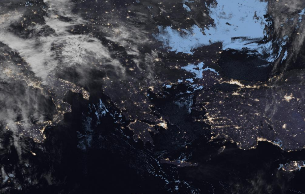 Τελευταία δορυφορική εικόνα νεφοκάλυψης