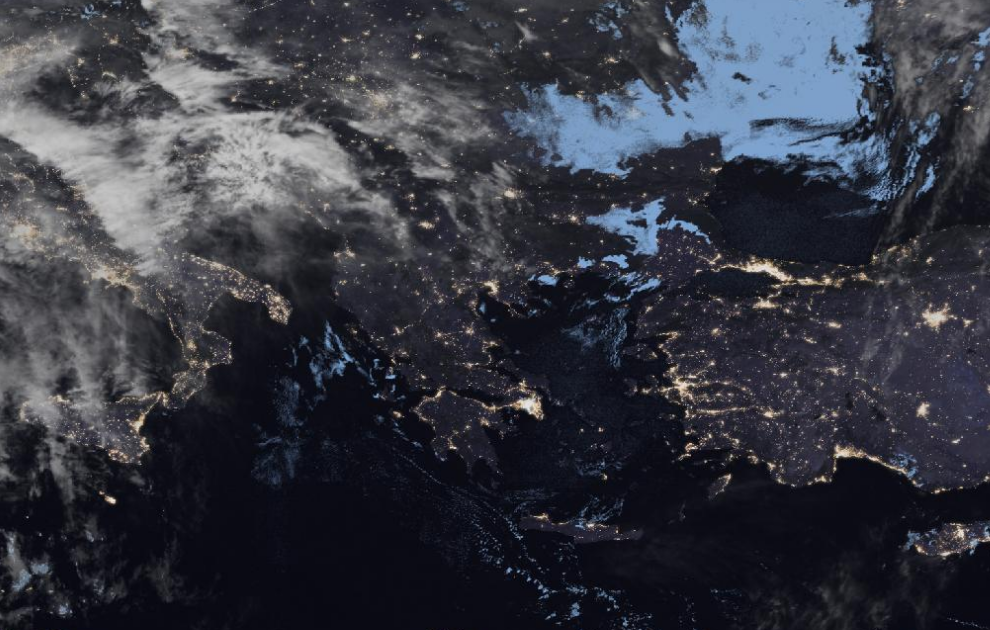 Τελευταία δορυφορική εικόνα νεφοκάλυψης