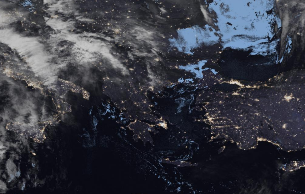 Τελευταία δορυφορική εικόνα νεφοκάλυψης