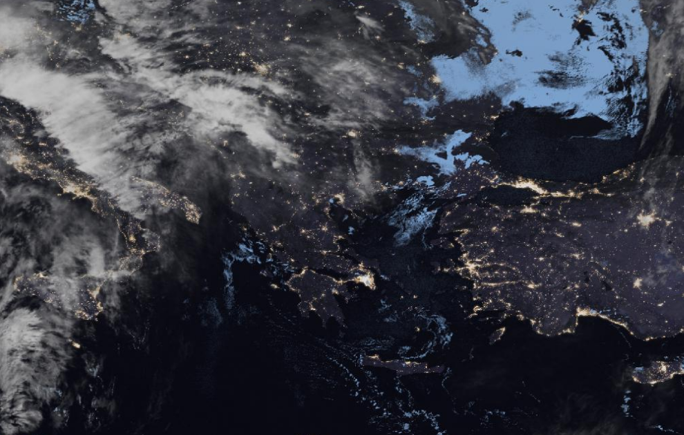 Τελευταία δορυφορική εικόνα νεφοκάλυψης