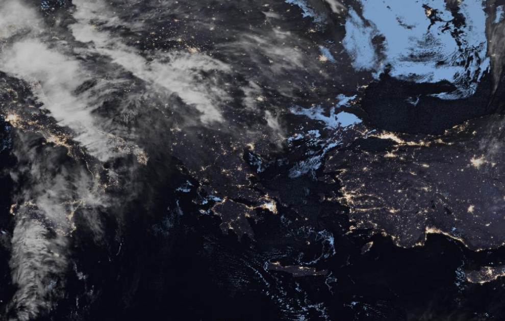 Τελευταία δορυφορική εικόνα νεφοκάλυψης