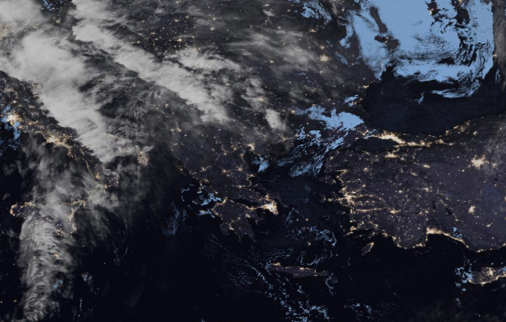 Τελευταία δορυφορική εικόνα νεφοκάλυψης