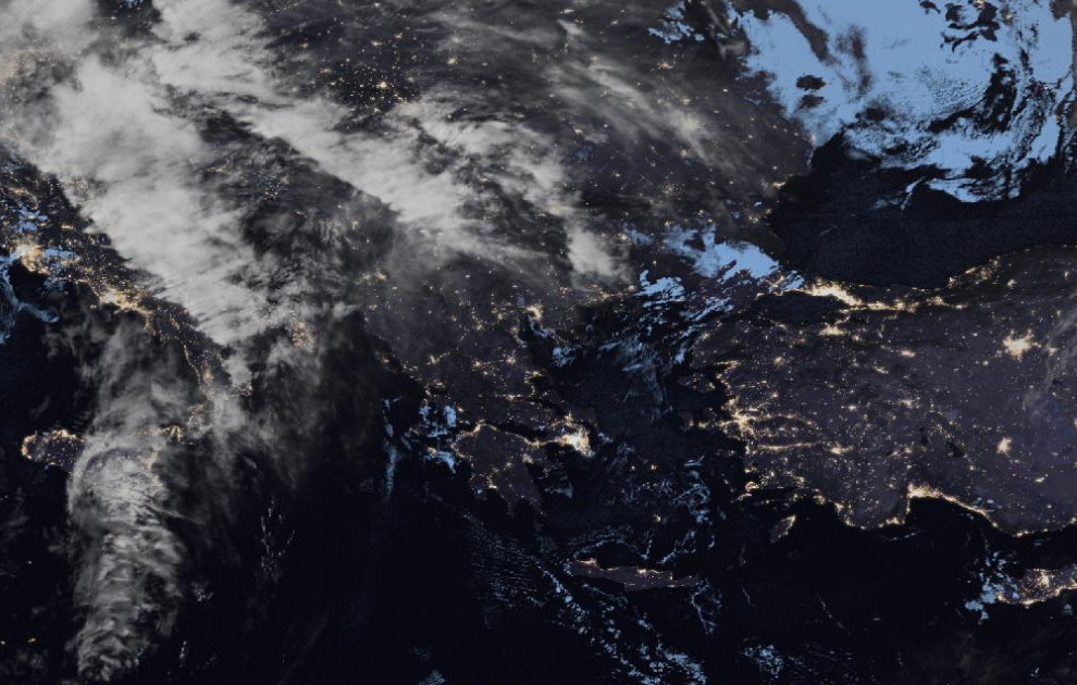 Τελευταία δορυφορική εικόνα νεφοκάλυψης