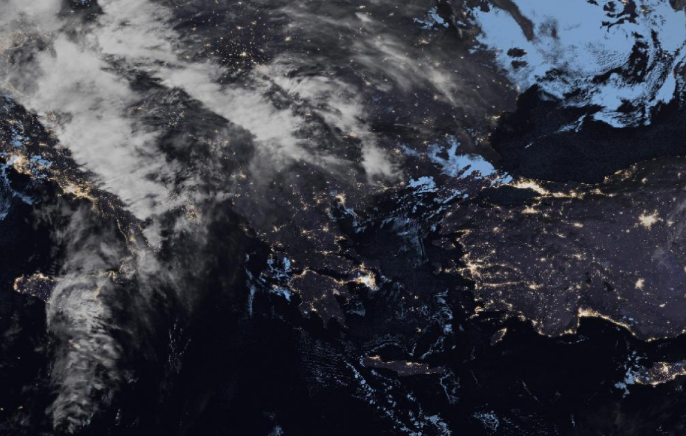 Τελευταία δορυφορική εικόνα νεφοκάλυψης