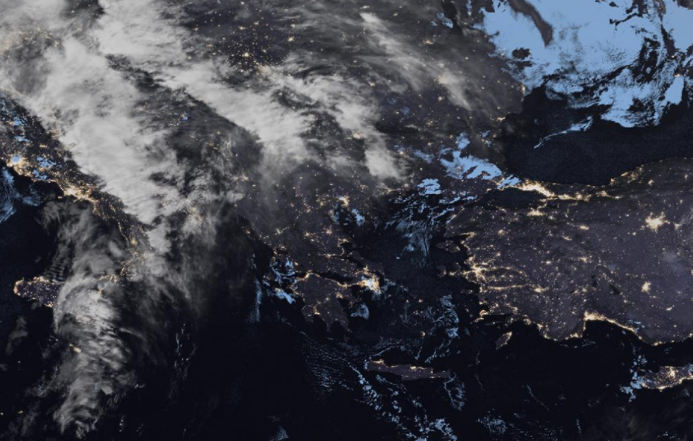 Τελευταία δορυφορική εικόνα νεφοκάλυψης