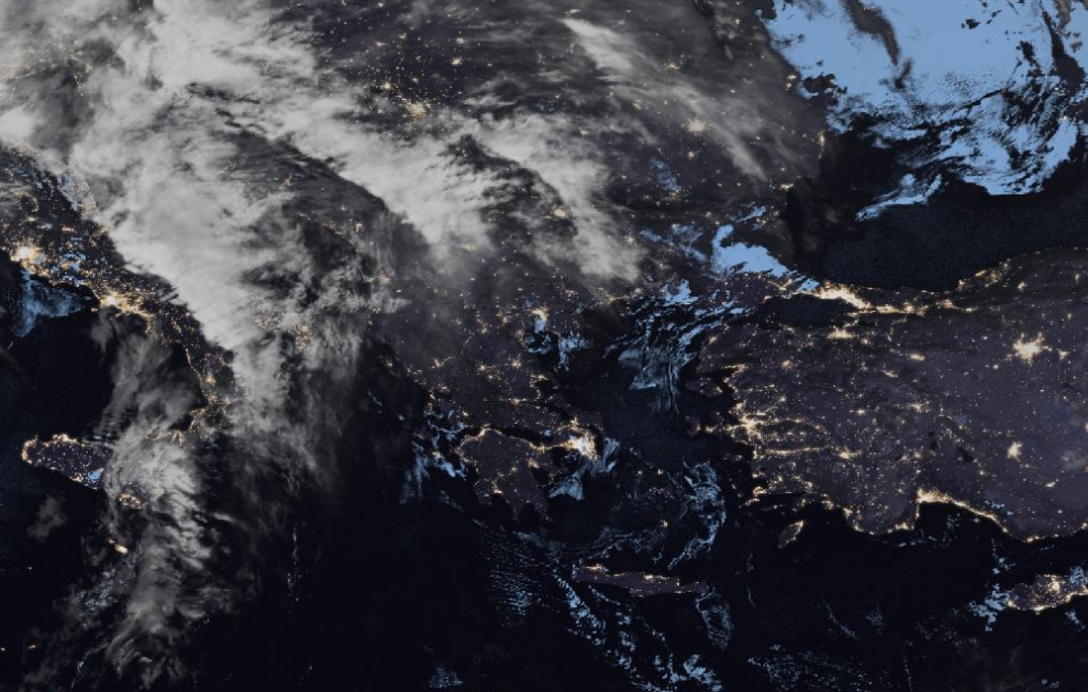 Τελευταία δορυφορική εικόνα νεφοκάλυψης