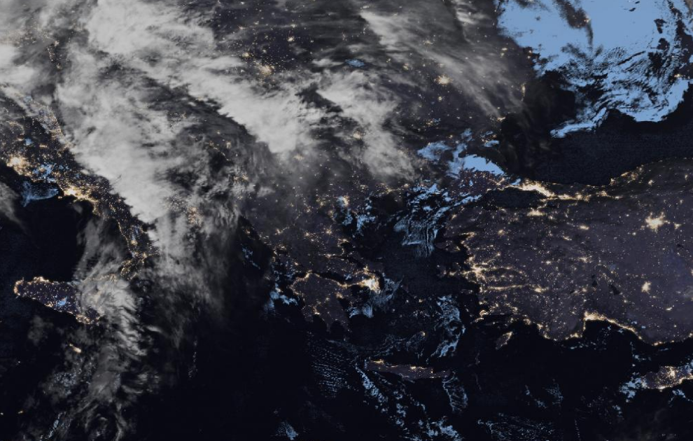 Τελευταία δορυφορική εικόνα νεφοκάλυψης