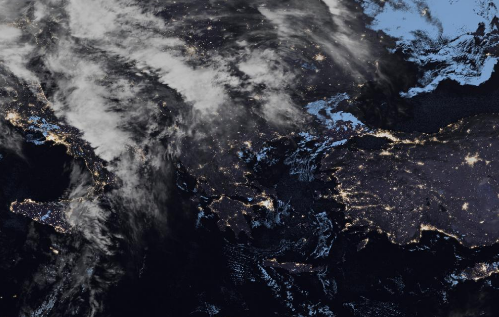 Τελευταία δορυφορική εικόνα νεφοκάλυψης