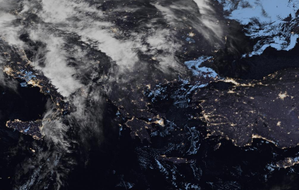 Τελευταία δορυφορική εικόνα νεφοκάλυψης