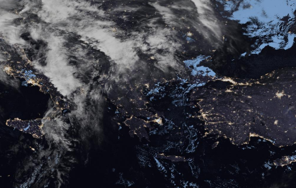 Τελευταία δορυφορική εικόνα νεφοκάλυψης