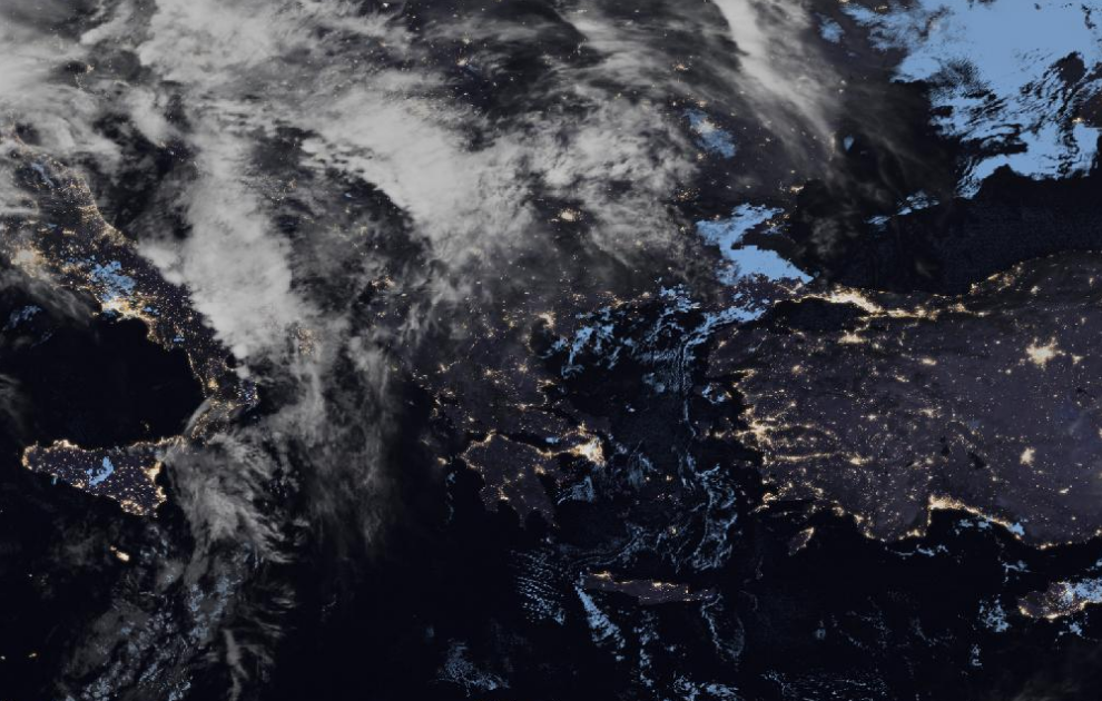 Τελευταία δορυφορική εικόνα νεφοκάλυψης