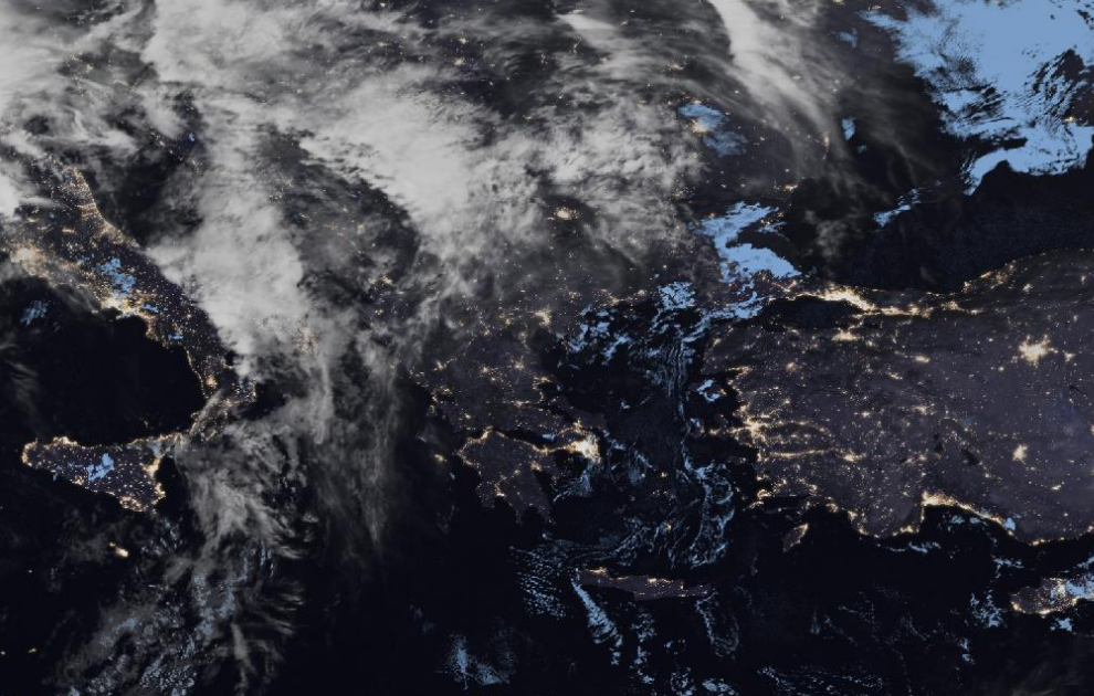 Τελευταία δορυφορική εικόνα νεφοκάλυψης