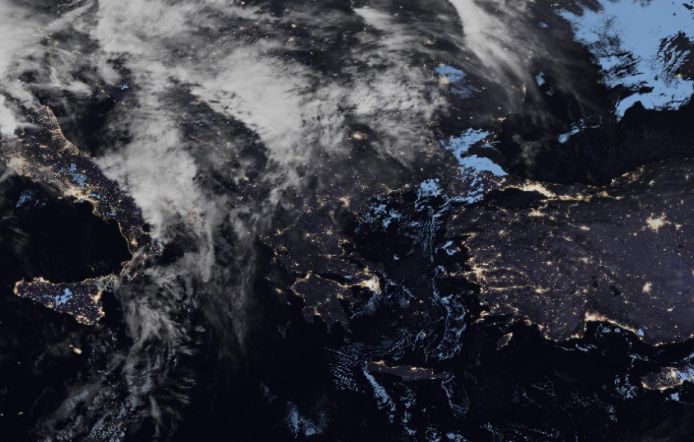 Τελευταία δορυφορική εικόνα νεφοκάλυψης