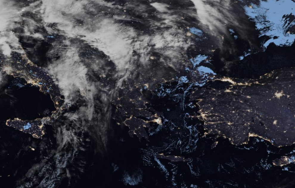 Τελευταία δορυφορική εικόνα νεφοκάλυψης