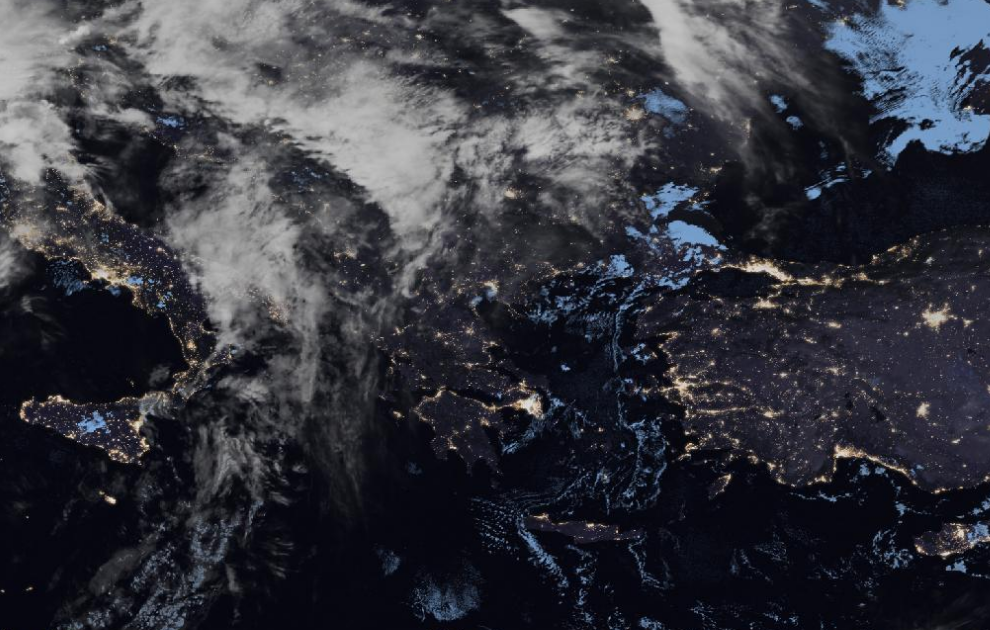 Τελευταία δορυφορική εικόνα νεφοκάλυψης