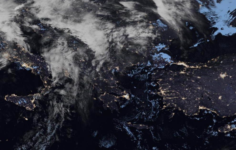 Τελευταία δορυφορική εικόνα νεφοκάλυψης