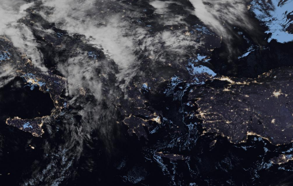 Τελευταία δορυφορική εικόνα νεφοκάλυψης