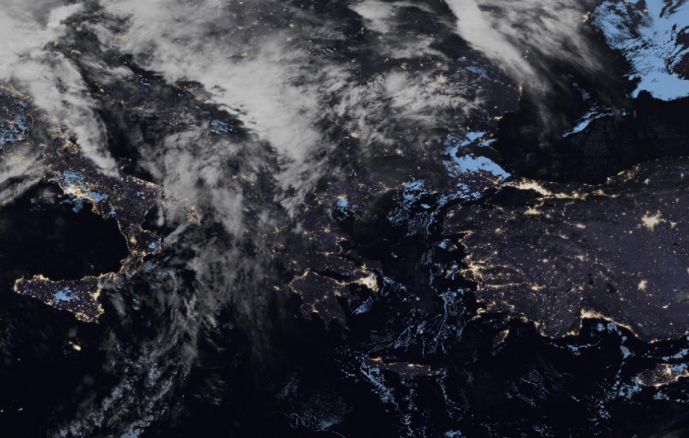 Τελευταία δορυφορική εικόνα νεφοκάλυψης