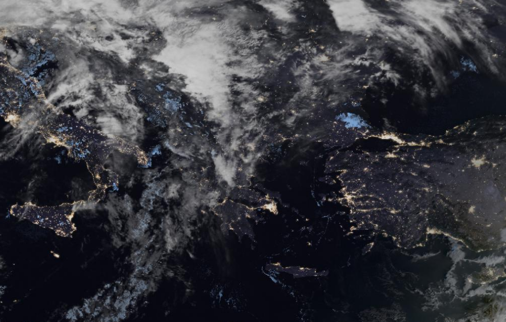 Τελευταία δορυφορική εικόνα νεφοκάλυψης