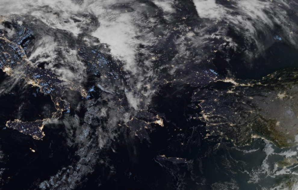 Τελευταία δορυφορική εικόνα νεφοκάλυψης