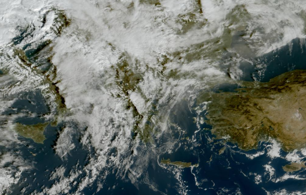 Τελευταία δορυφορική εικόνα νεφοκάλυψης