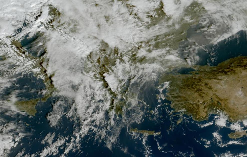 Τελευταία δορυφορική εικόνα νεφοκάλυψης