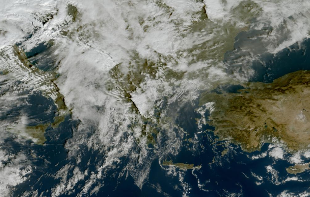 Τελευταία δορυφορική εικόνα νεφοκάλυψης