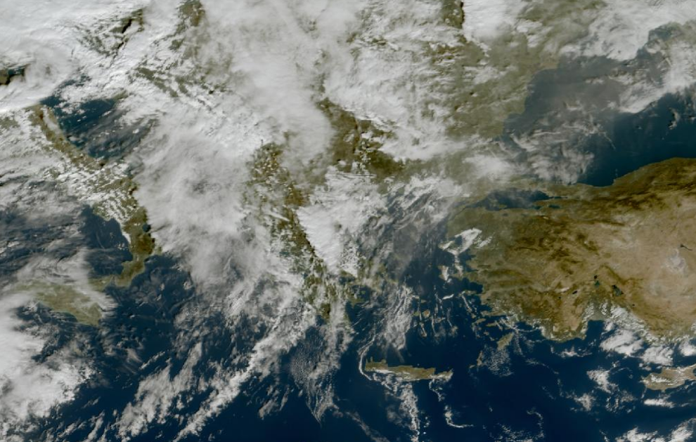 Τελευταία δορυφορική εικόνα νεφοκάλυψης