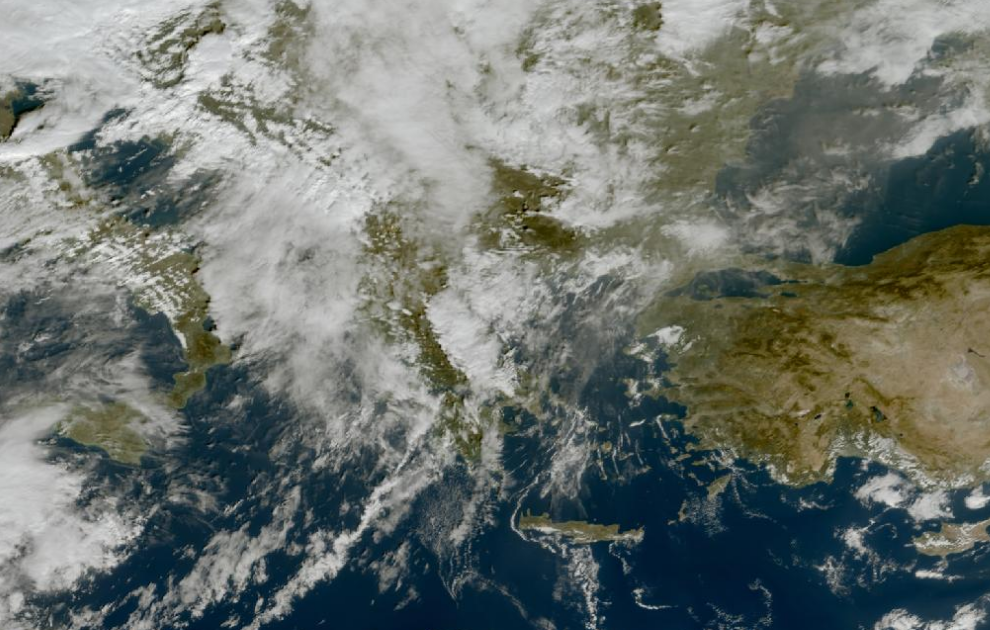 Τελευταία δορυφορική εικόνα νεφοκάλυψης