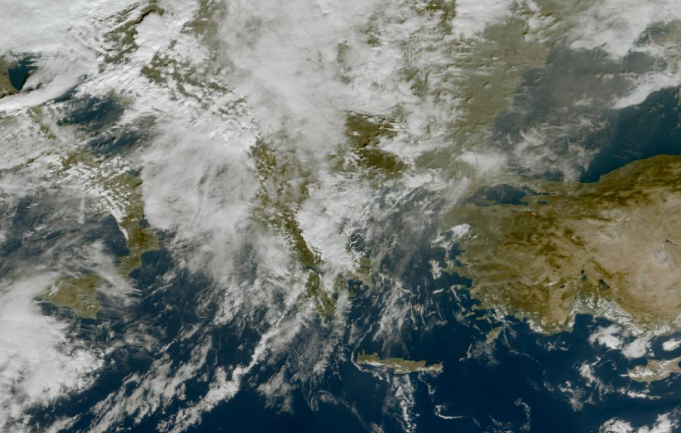 Τελευταία δορυφορική εικόνα νεφοκάλυψης